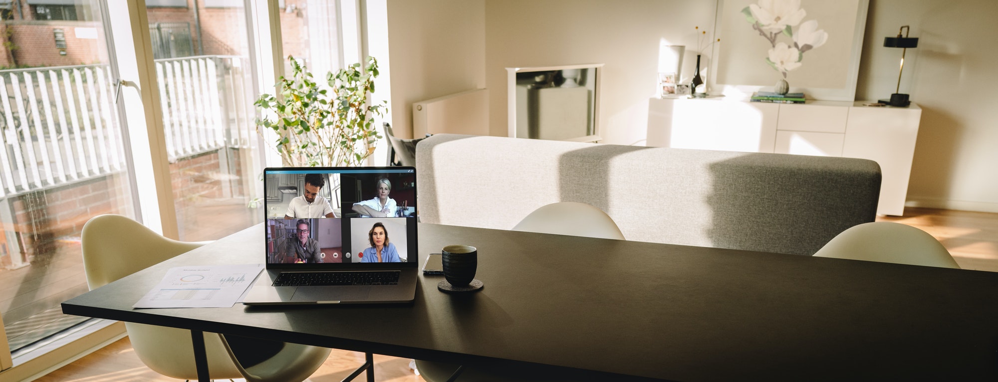 People using VoIP to connect together